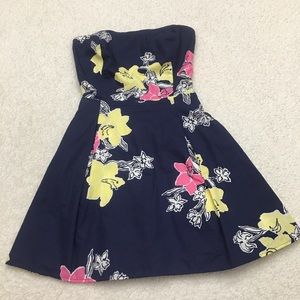 Lilly Pulitzer Navy Lady Strapless Dress